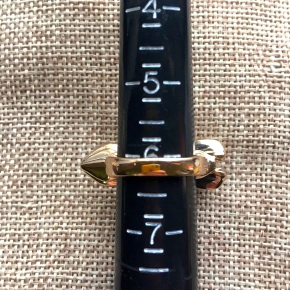 Rare Coach Golden Gold Tone Crystal Rocket 🚀 Ship Ring - Picture 3 of 4